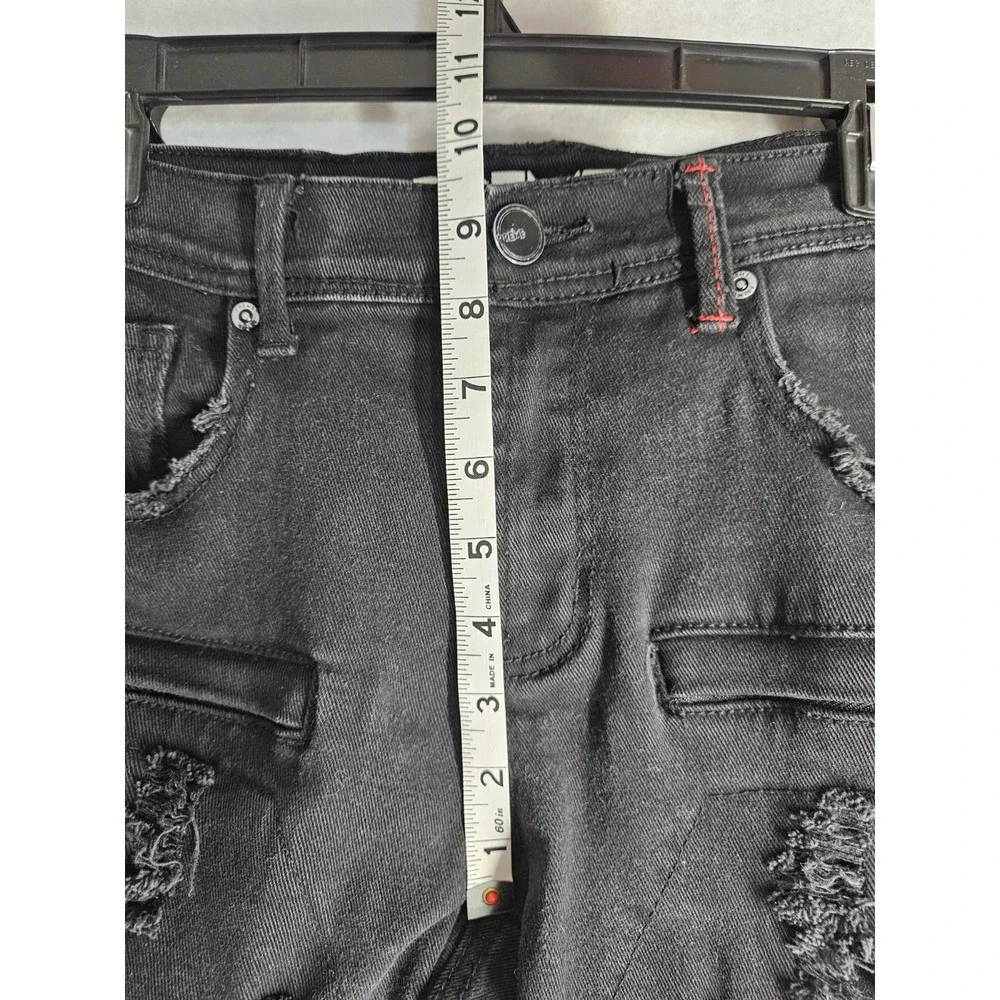 Mens Preme Moto Stripe Pants Black Distressed 32x32 Punk Goth Rock Hip Hop Urban